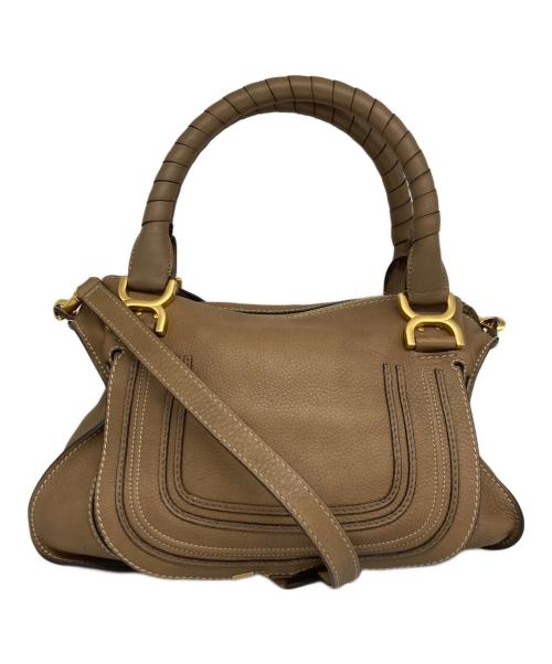 Chloe（クロエ）Chloe (クロエ) Marcie / マーシー ダブルキャリーバッグ ブラウンの古着・服飾アイテム