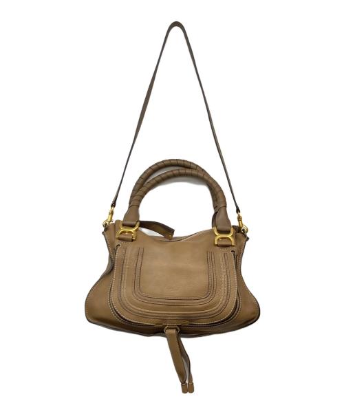 Chloe（クロエ）Chloe (クロエ) Marcie / マーシー ダブルキャリーバッグ ブラウンの古着・服飾アイテム