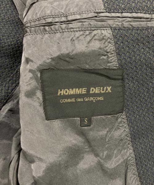 COMME des GARCONS HOMME DEUX（コムデギャルソン オム ドゥ）COMME des GARCONS HOMME DEUX (コムデギャルソン オム ドゥ) Shrunken Tailored Jacket デザインポリジャケット テーラードジャケット ブラック サイズ:Sの古着・服飾アイテム