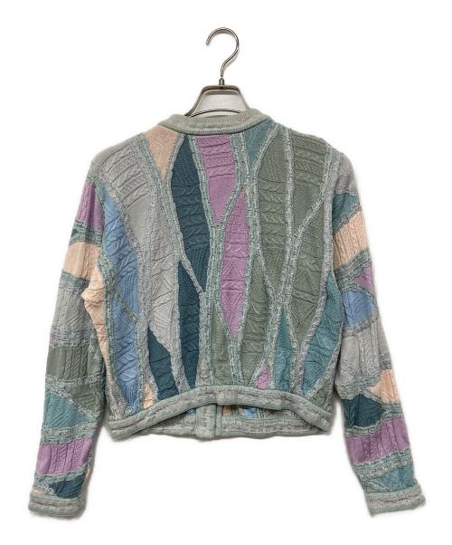 Coogi（クージー）Coogi (クージー) 3Dニットカーディガン スカイブルー サイズ:Mの古着・服飾アイテム