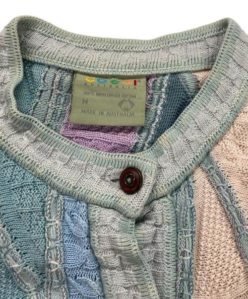 Coogi（クージー）Coogi (クージー) 3Dニットカーディガン スカイブルー サイズ:Mの古着・服飾アイテム