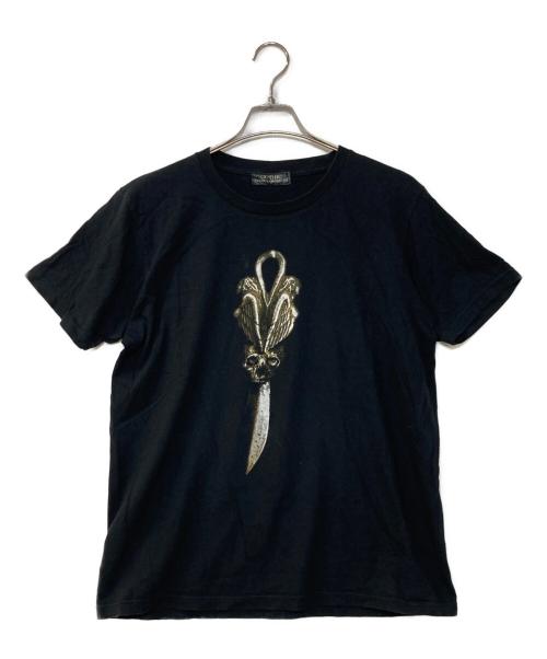 GOTHIC YOHJI YAMAMOTO（ゴシックヨウジヤマモト）GOTHIC YOHJI YAMAMOTO (ゴシックヨウジヤマモト) スカルダガープリントTee ブラック サイズ:Lの古着・服飾アイテム