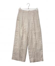 'S Max Mara（エスマックスマーラ）の古着「リネンワイドスラックス」｜ベージュ