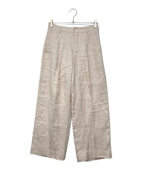 'S Max Mara（エスマックスマーラ）'S Max Mara (エスマックスマーラ) リネンワイドスラックス ベージュ サイズ:40の古着・服飾アイテム