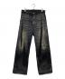 SUBLATIONS（サブレーションズ）の古着「2TUCK WIDE DENIM PANTS -ENTASIS Mk- - .14」｜ブラック