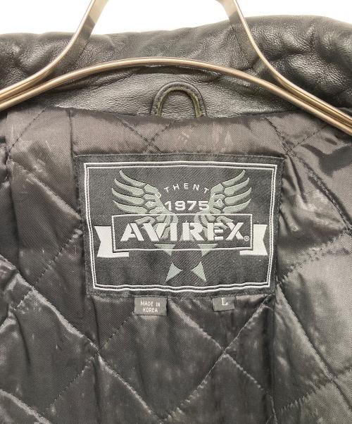 AVIREX（アヴィレックス）AVIREX (アヴィレックス) ドラゴンペイント レザージャケット ブラック サイズ:Lの古着・服飾アイテム