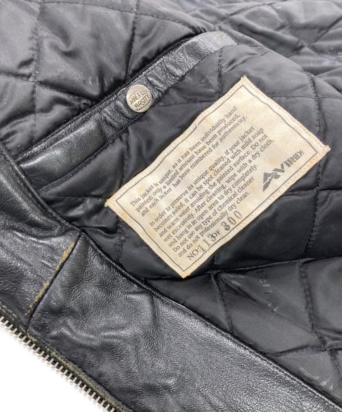 AVIREX（アヴィレックス）AVIREX (アヴィレックス) ドラゴンペイント レザージャケット ブラック サイズ:Lの古着・服飾アイテム