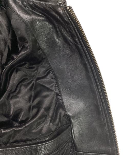 AVIREX（アヴィレックス）AVIREX (アヴィレックス) ドラゴン刺繍ラムレザーバーシティジャケット ブラック サイズ:Lの古着・服飾アイテム