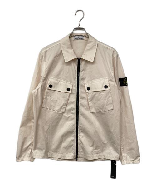 STONE ISLAND（ストーンアイランド）STONE ISLAND (ストーンアイランド) 22AW Patch Pocket Overshirt Jacket ベージュ サイズ:Lの古着・服飾アイテム