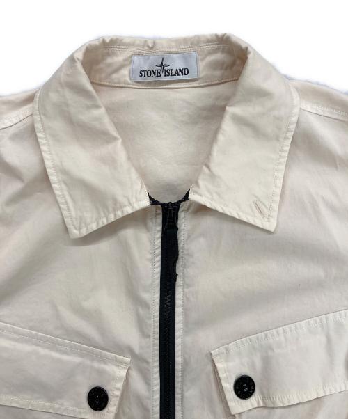 STONE ISLAND（ストーンアイランド）STONE ISLAND (ストーンアイランド) 22AW Patch Pocket Overshirt Jacket ベージュ サイズ:Lの古着・服飾アイテム