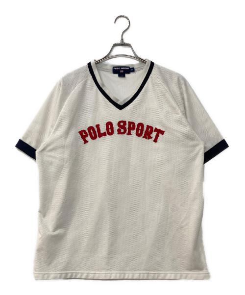 POLO SPORT（ポロスポーツ）POLO SPORT (ポロスポーツ) メッシュゲームシャツ Tシャツ ホワイト サイズ:XLの古着・服飾アイテム