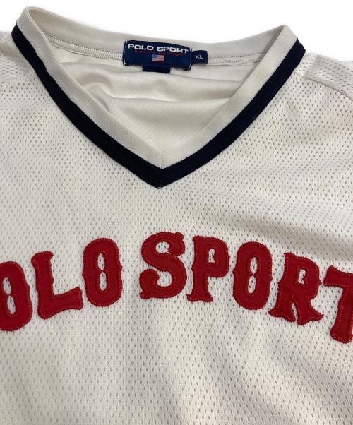 POLO SPORT（ポロスポーツ）POLO SPORT (ポロスポーツ) メッシュゲームシャツ Tシャツ ホワイト サイズ:XLの古着・服飾アイテム