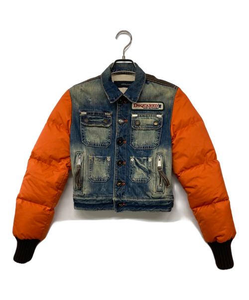 DSQUARED2（ディースクエアード）DSQUARED2 (ディースクエアード) 切替デニムジャケット インディゴ サイズ:40の古着・服飾アイテム