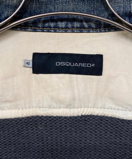 DSQUARED2（ディースクエアード）DSQUARED2 (ディースクエアード) 切替デニムジャケット インディゴ サイズ:40の古着・服飾アイテム