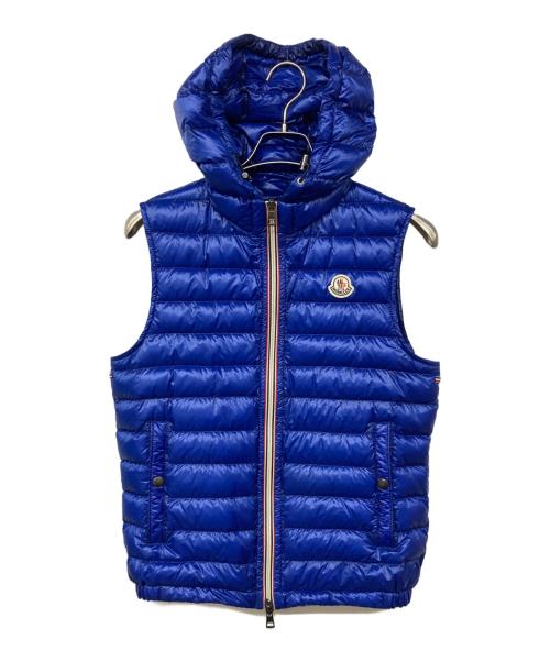 MONCLER（モンクレール）MONCLER (モンクレール) GIEN GILET フードダウンベスト ブルーの古着・服飾アイテム