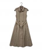 L'Orロル）の古着「Sleeveless Coat Dress」｜ベージュ