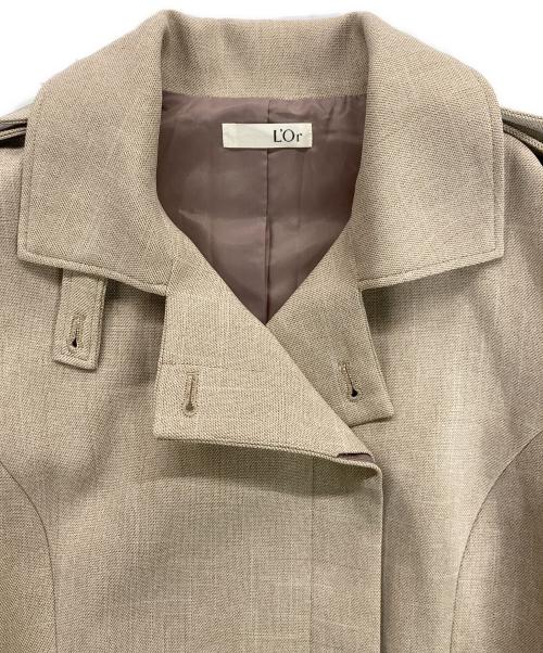 L'Or（ロル）L'Or (ロル) Sleeveless Coat Dress ベージュ サイズ:Fの古着・服飾アイテム