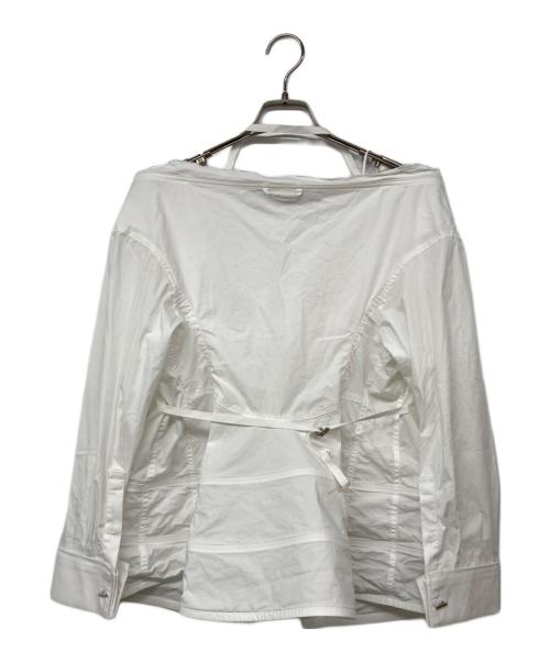 jacquemus（ジャックムス）jacquemus (ジャックムス) La Chemise Peplo Stretch Cotton Shirt / ラシュミーズペプロブラウス ホワイト サイズ:36の古着・服飾アイテム