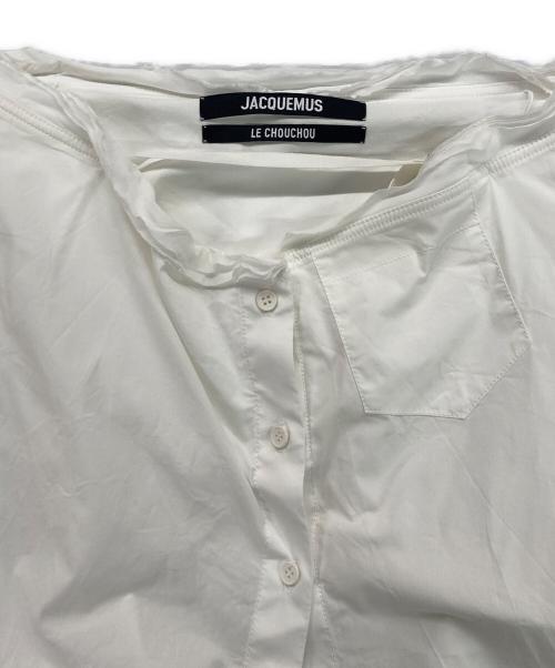 jacquemus（ジャックムス）jacquemus (ジャックムス) La Chemise Peplo Stretch Cotton Shirt / ラシュミーズペプロブラウス ホワイト サイズ:36の古着・服飾アイテム