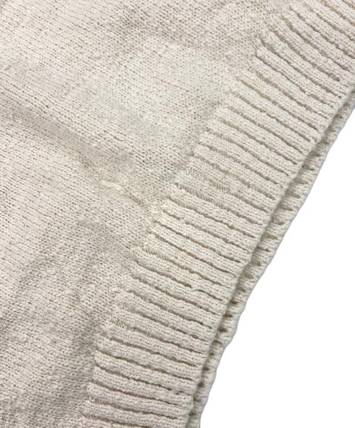 木玉ガラ紡（キタマガラボウ）木玉ガラ紡 (キタマガラボウ) ガラ紡ニットベスト ホワイト サイズ:S 未使用品の古着・服飾アイテム