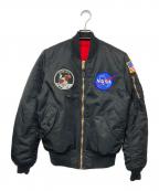ALPHAアルファ）の古着「MA-1ジャケット」｜ブラック
