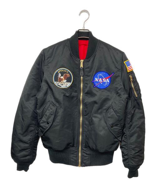 ALPHA（アルファ）ALPHA (アルファ) MA-1ジャケット ブラック サイズ:Mの古着・服飾アイテム