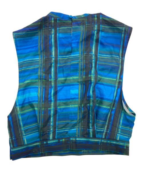 RIM.ARK（リムアーク）RIM.ARK (リムアーク) モダンチェックセットワンピース ブルー×グリーン サイズ:38の古着・服飾アイテム