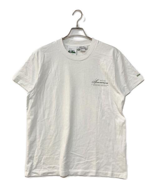 A.P.C.（アーペーセー）A.P.C. (アーペーセー) JJJJound (ジョウンド) HOTEL SOUVENIRS TEE　ホテルスーベニアTシャツ　プリントTシャツ ホワイト サイズ:XLの古着・服飾アイテム