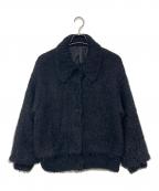 BEAUTY&YOUTHビューティーアンドユース）の古着「フェザーニット ライナーカーディガン」｜ブラック