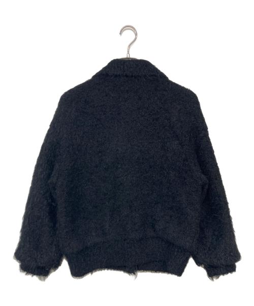 BEAUTY&YOUTH（ビューティーアンドユース）BEAUTY&YOUTH (ビューティーアンドユース) フェザーニット ライナーカーディガン ブラック サイズ:記載なしの古着・服飾アイテム