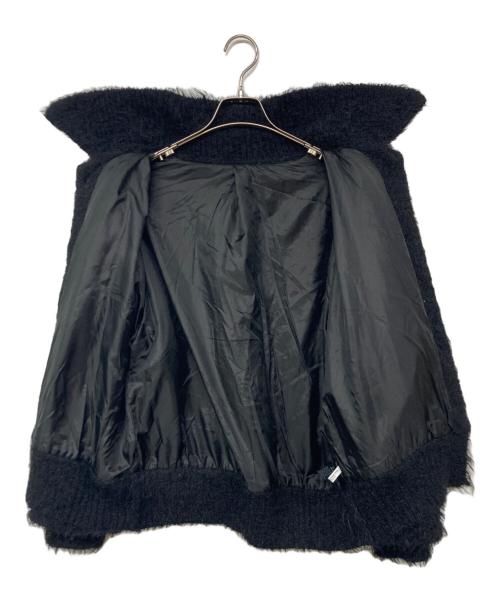 BEAUTY&YOUTH（ビューティーアンドユース）BEAUTY&YOUTH (ビューティーアンドユース) フェザーニット ライナーカーディガン ブラック サイズ:記載なしの古着・服飾アイテム