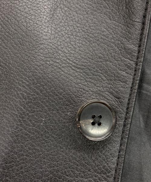 STEVEN ALAN（スティーブンアラン）STEVEN ALAN (スティーブンアラン) CCU (シーシーユー) SA SIBO SHEEP CAR CT / シボ シープレザー カー コート ブラック サイズ:Sの古着・服飾アイテム