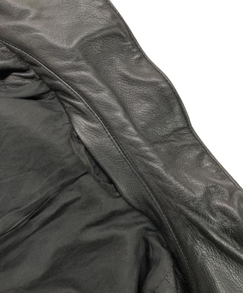 STEVEN ALAN（スティーブンアラン）STEVEN ALAN (スティーブンアラン) CCU (シーシーユー) SA SIBO SHEEP CAR CT / シボ シープレザー カー コート ブラック サイズ:Sの古着・服飾アイテム