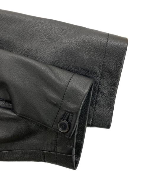 STEVEN ALAN（スティーブンアラン）STEVEN ALAN (スティーブンアラン) CCU (シーシーユー) SA SIBO SHEEP CAR CT / シボ シープレザー カー コート ブラック サイズ:Sの古着・服飾アイテム