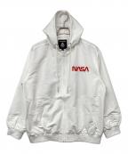 UMA STARS×NASAウマスタアズ×ナサ）の古着「宇宙走娘＜コスモピュエラ＞ オリジナル シェルパーカー」｜ホワイト