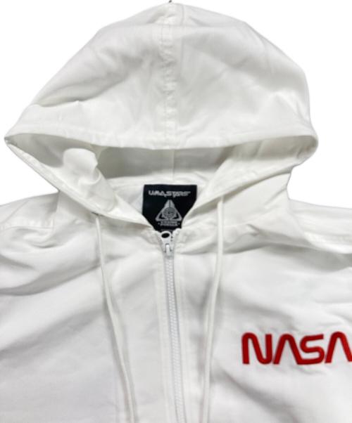 UMA STARS（ウマスタアズ）UMA STARS (ウマスタアズ) NASA (ナサ) 宇宙走娘＜コスモピュエラ＞ オリジナル シェルパーカー ホワイト サイズ:Lの古着・服飾アイテム