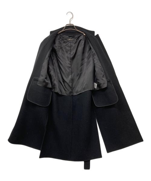 STUNNING LURE（スタニングルアー）STUNNING LURE (スタニングルアー) ベルト付きウールリバーコート ブラックの古着・服飾アイテム