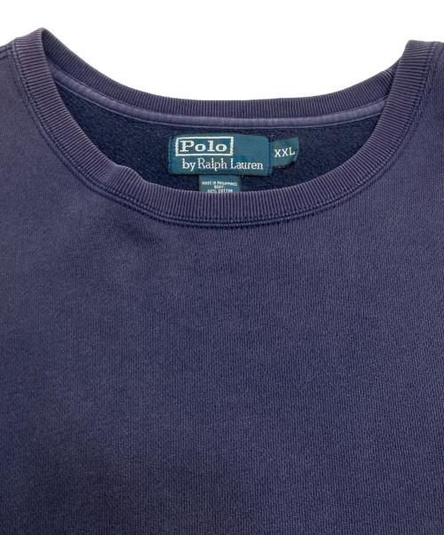 POLO RALPH LAUREN（ポロ・ラルフローレン）POLO RALPH LAUREN (ポロ・ラルフローレン) クルーネックスウェット ネイビー サイズ:2XLの古着・服飾アイテム