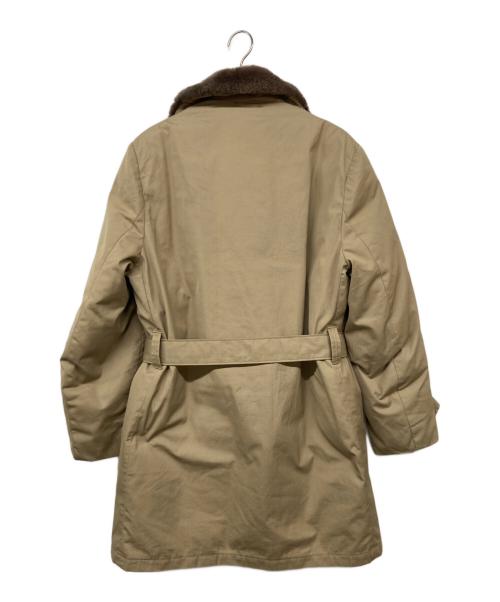 L.L.Bean（エルエルビーン）L.L.Bean (エルエルビーン) 襟ボア グースダウンコート ギャングコート ベージュ サイズ:40の古着・服飾アイテム