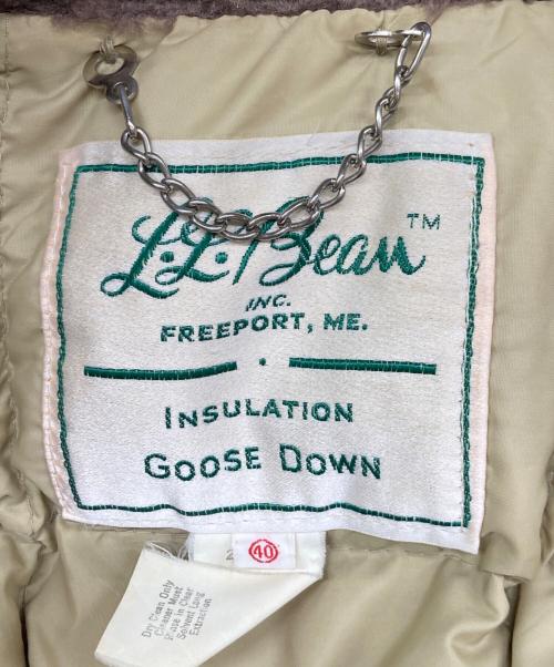 L.L.Bean（エルエルビーン）L.L.Bean (エルエルビーン) 襟ボア グースダウンコート ギャングコート ベージュ サイズ:40の古着・服飾アイテム