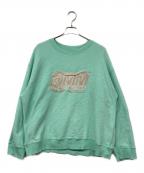 MM6 Maison Margielaエムエムシックスメゾンマルジェラ）の古着「バックロゴスウェットシャツ　」｜スカイブルー