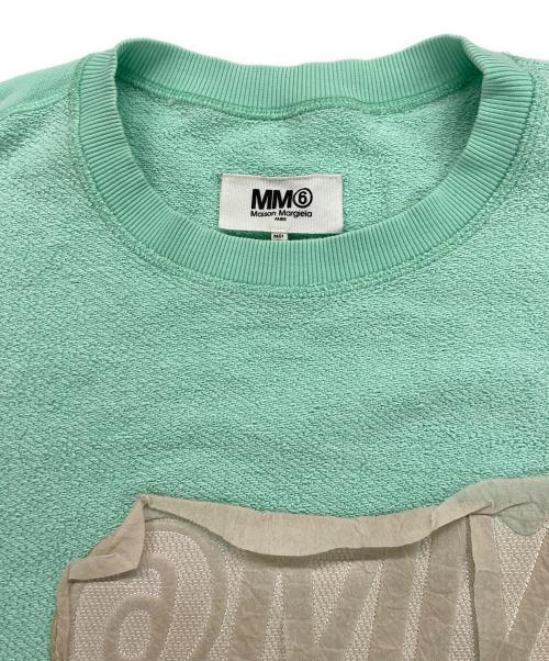 MM6 Maison Margiela（エムエムシックスメゾンマルジェラ）MM6 Maison Margiela (エムエムシックスメゾンマルジェラ) バックロゴスウェットシャツ　 スカイブルー サイズ:Lの古着・服飾アイテム