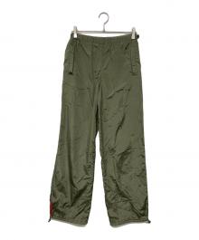 PRADA SPORTS（プラダスポーツ）の古着「ドローコードナイロンパンツ」｜オリーブ