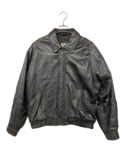san mirage（サンミラージュ）san mirage (サンミラージュ) ラムレザーボンバーブルゾン ブラック サイズ:Lの古着・服飾アイテム