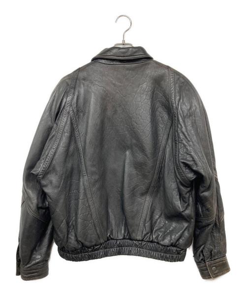 san mirage（サンミラージュ）san mirage (サンミラージュ) ラムレザーボンバーブルゾン ブラック サイズ:Lの古着・服飾アイテム