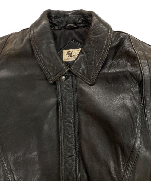 san mirage（サンミラージュ）san mirage (サンミラージュ) ラムレザーボンバーブルゾン ブラック サイズ:Lの古着・服飾アイテム