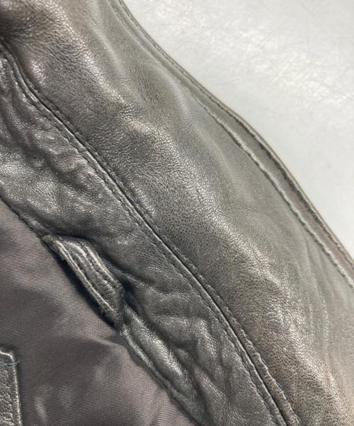 san mirage（サンミラージュ）san mirage (サンミラージュ) ラムレザーボンバーブルゾン ブラック サイズ:Lの古着・服飾アイテム