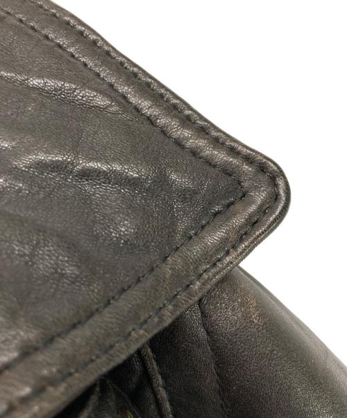 san mirage（サンミラージュ）san mirage (サンミラージュ) ラムレザーボンバーブルゾン ブラック サイズ:Lの古着・服飾アイテム