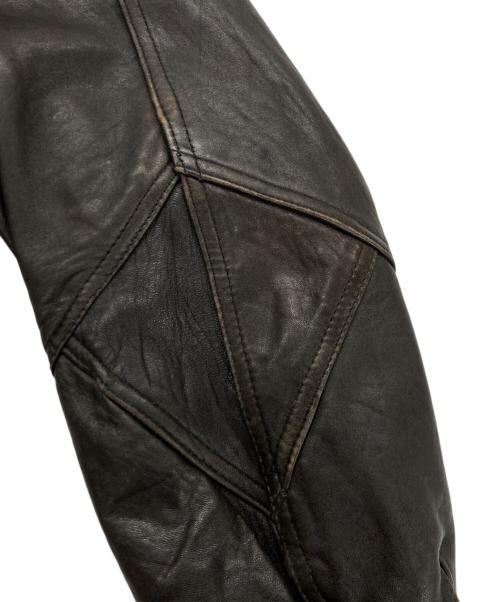 san mirage（サンミラージュ）san mirage (サンミラージュ) ラムレザーボンバーブルゾン ブラック サイズ:Lの古着・服飾アイテム