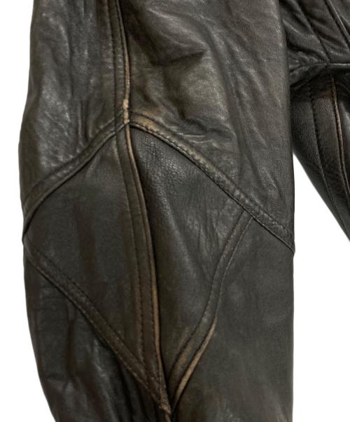 san mirage（サンミラージュ）san mirage (サンミラージュ) ラムレザーボンバーブルゾン ブラック サイズ:Lの古着・服飾アイテム